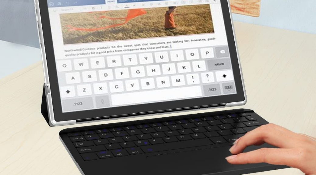 Tablette tactile avec un clavier